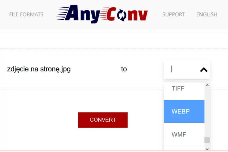 zmiana formatu zdjęcia