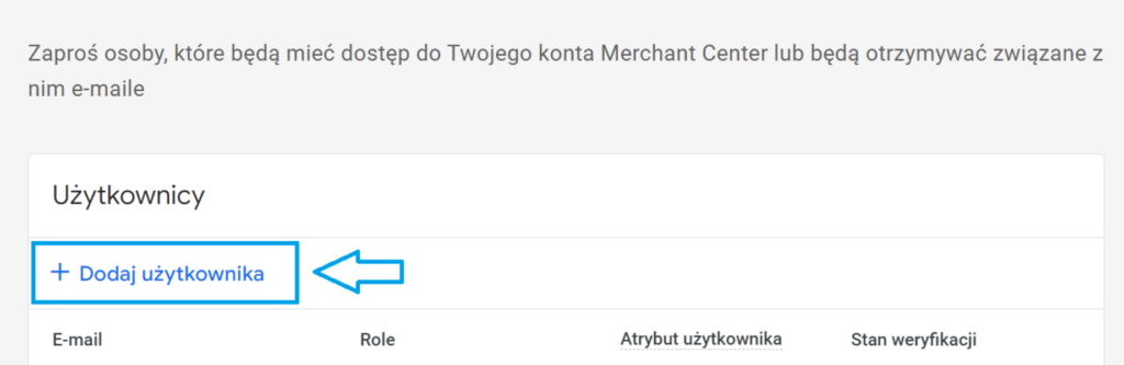 nowy użytkownik merchant