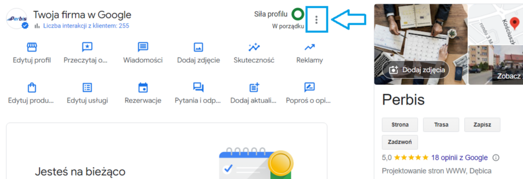 profil firmy google zapraszanie agencji