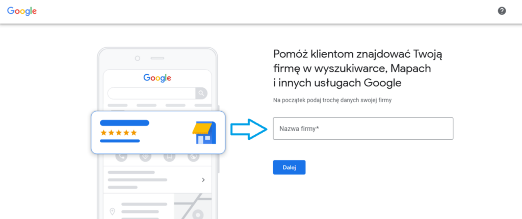 zakładanie wizytówki google